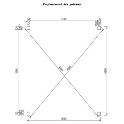 Cochera de madera 18m2 con techo Habrita