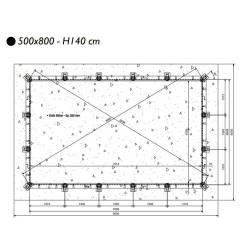 Pool Wood Ubbink Linea 500x800 H140 Liner Blue