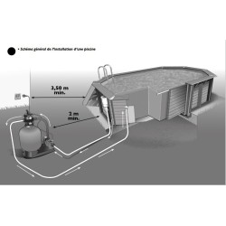 Piscina Legno Ubbink Azura 400x750 H130 Fodera Beige