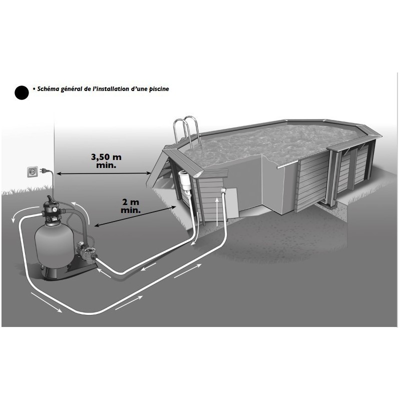 Pool Holz Ubbink Azura 400x750 H130 Liner Beige