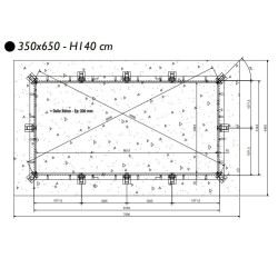 Pool Holz Ubbink Azura 400x750 H130 Liner Beige