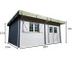 Garden shed Habrita solid wood 25,37 m2 with flat steel roof