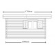 Garden shed Habrita solid wood 25,37 m2 with flat steel roof