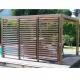 Pérgola Bioclimática Orientable Cuchillas 11 m2 y Disyuntor de Vista Lateral 3 m