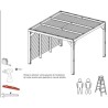 Lâminas orientables bioclimáticas pergola 11 m2 e lateral view breaker 3 m