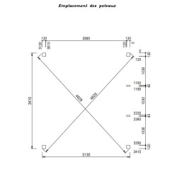 Lame orientabili bioclimatiche Pergola 11 m2 e demolitore laterale 3 m