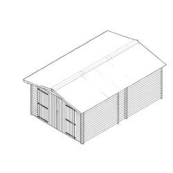 Garage en bois Habrita 21m2 en Epicea massif