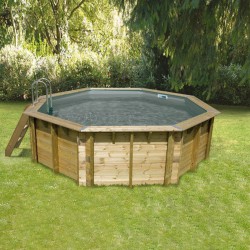 Piscina Madera Ubbink Océa 430 H120cm Forro Gris