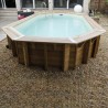 Piscine Bois Ubbink Océa 355x550 H120cm Liner Gris