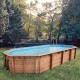 Piscine Bois Ubbink Océa 470X860 H130cm Liner Beige sable