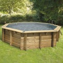 Piscina Madera Ubbink Océa 510 H120cm Liner Gris