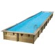 Piscine Bois Ubbink Linéa 500x800 H140cm Liner Gris