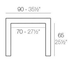  Jut Mesa 90 Tisch hoch Vondom grau