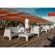 Set of 4 Coffee Tables Vondom Ibiza White Milos