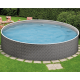 Schwimmbad Azuro Round Graphite-weiß 360x120