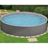 Piscina Azuro Round Graphite-bianco 360x120