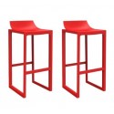 Set di 2 Wall Street Sgabelli Alti Vondom Rosso