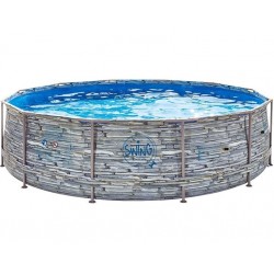 Piscina tubolare Rotonda Swing Design pietra 366x91