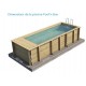 Piscina urbana Procopi madera 600 x 250 x H 133 Cobertura automática