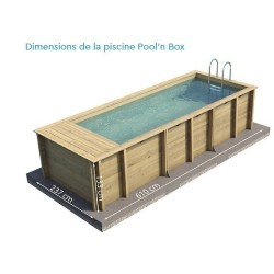 Piscina urbana Procopi madera 600 x 250 x H 133 Cobertura automática
