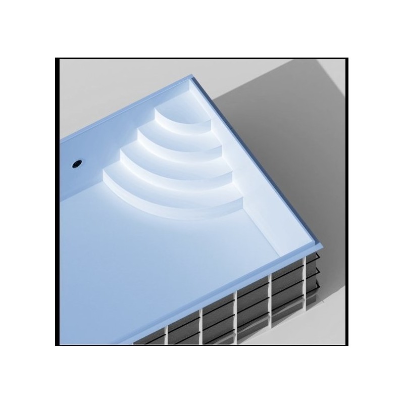 Piscina de aço inoxidável CosyPool 300x500 H150 retângulo