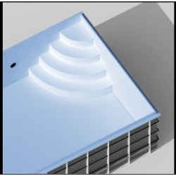 Pool Shell Polypropylene CosyPool 370x840 H150 retângulo