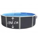 Piscina acima do solo TOI Prestigio rodada 460x132 com kit completo Anthracite