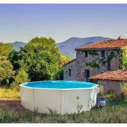 Round above ground pool TOI Prestigio Anthracite 460x132 with complete kit