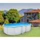 Round above ground pool TOI Prestigio white 350x132 with complete kit