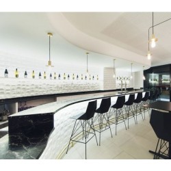 Lot de 2 Tabourets Haut Faz Vondom Ecru et Métal avec Accoudoirs