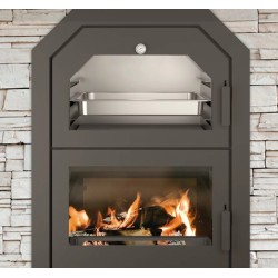 Fogão a Lenha Ferlux com Forno 60 Forno Embutido16kW com vidro
