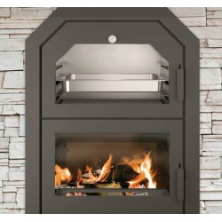 Stufa a legna Ferlux con forno da incasso Forno 6016kW con vetro