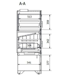 Fogão a Lenha Ferlux com Forno 60 Fornos de Aço16kW com vidro