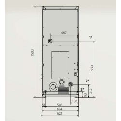 Ferlux wood stove with Forno 60 oven in 16kW steel with glass