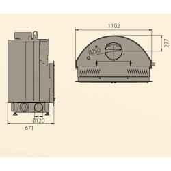 Caldeira de pelota hidromática Ferlux 18kW com Wi-Fi