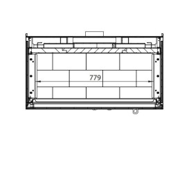 Inserção de madeira Ferlux Panoramic 90 com 3 lados envidraçados 18 kW