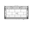 Inserção de madeira Ferlux Panoramic 90 com 3 lados envidraçados 18 kW