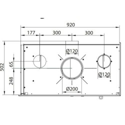 Inserto in legno Ferlux Panoramic 90 Angle con 2 lati vetrati 18 kW