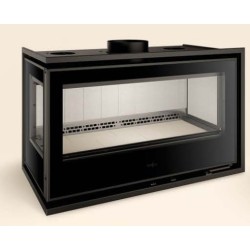 Inserto in legno Ferlux Panoramic 90 Angle con 2 lati vetrati 18 kW