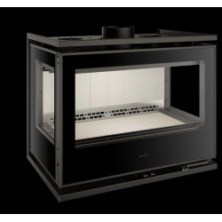 Inserto de madera Ferlux Panoramic 90 con 3 laterales acristalados 18 kW