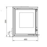 Inserção de madeira Ferlux Panoramic 90 com 3 lados envidraçados 18 kW