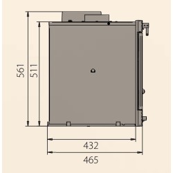 Ferlux Siris Holzeinsatz aus Gusseisen mit Turbo 16 kW