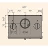 Ferlux Ferro Fundido Ferro Inserção de Madeira com Turbo 16 kW