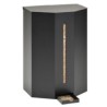 Armazenamento de pellets de madeira de quartzo com rodízios preto fosco design dezenove