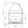 Fogão a lenha Ferlux com Forno 60 forno em aço de 16kW com vidro