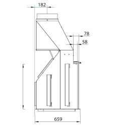 Ferlux barbacoa empotrada S100 acero con capucha