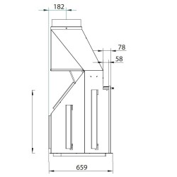 Ferlux built-in churrasqueira S100 aço com exaustor