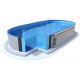 Ovaler Pool Ibiza Azuro 900x500 H150 blauer Liner