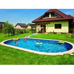 Piscine Ovale Ibiza Azuro 11mx5m H150cm Enterrée avec Filtre à sable