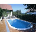 Oval Pool Ibiza Azuro 12mx6m H150cm Buried with Sand Filter